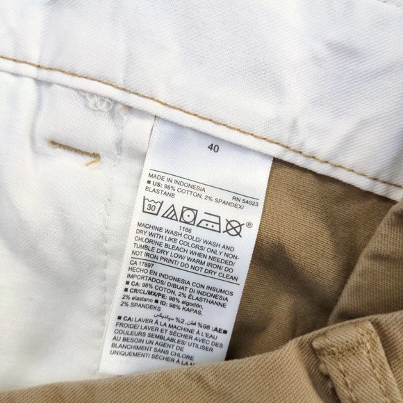 OId Navy Mens Ultimate Slim Chino Shorts Tan Size 40 Slash Pockets - Picture 11 of 11